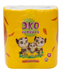 Полотенца бумажные двухслойные Эко семейка