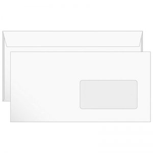 Конверт Е-65 (110*220), с окном (Декстрин)