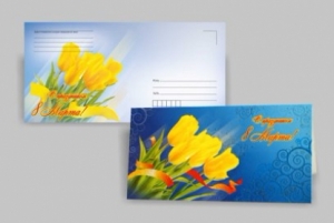 Поздравительный набор "С 8 Марта" (тюльпаны)