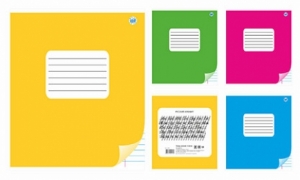 Тетрадь школьная (170*205) Серия "Однотонные" (линованная) 12 листов зак. 1418-19