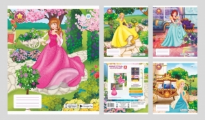 Принцессы клетка. Тетрадь школьная (170*205) 12 л