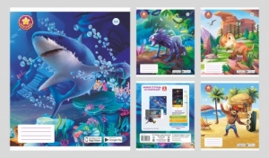 Ассорти клетка. Тетрадь школьная (170*205) 18 л